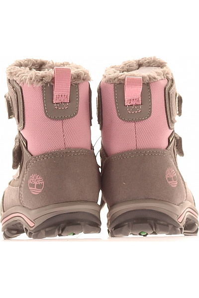Timberland Dětské růžové kotníkové zimní sněhule s kožíškem | Timberland | obrázek 4