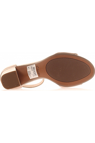 Clarks Dámské sandály na podpatku s páskem a přezkou zlaté Vel. 39.5 | Clarks | obrázek 3