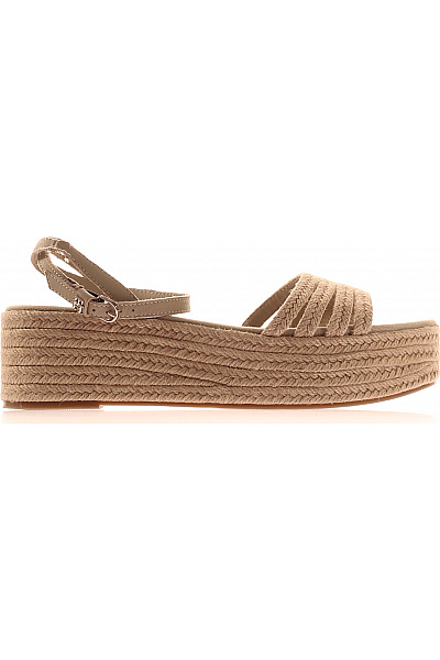 TOMMY HILFIGER Dámské Béžové Espadrilky S Páskem Na Platformě Velikost 40