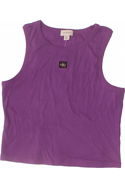Calvin Klein dámské tričko bez rukávů fialové bavlněné crop top Vel. XL | Calvin Klein | obrázek 2