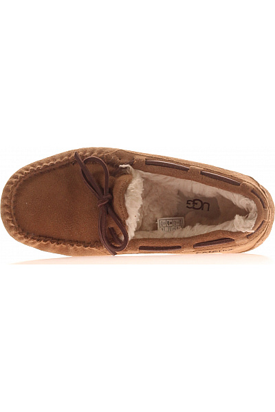 UGG dámské hnědé kožené nazouvací pantofle s kožíškem Velikost EU 37 | UGG | obrázek 2