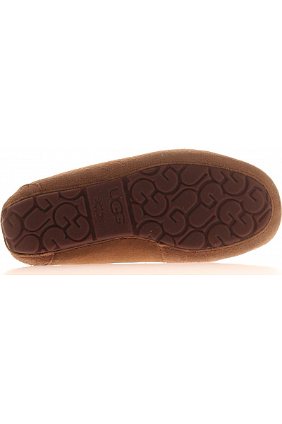 UGG dámské hnědé kožené nazouvací pantofle s kožíškem Velikost EU 37 | UGG | obrázek 3