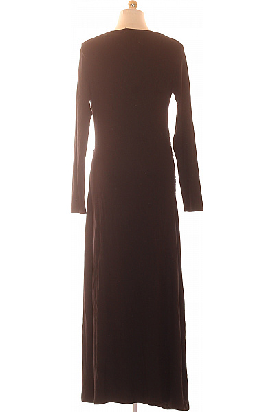 dámské černé dlouhé šaty s dlouhým rukávem elegantní Velikost EU 42 | Unimoda | obrázek 3