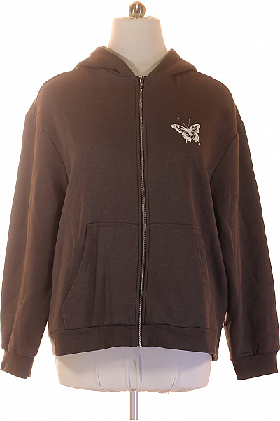 Hnědá mikina s kapucí a výšivkou motýla Velikost 3XL | Unimoda | obrázek 2
