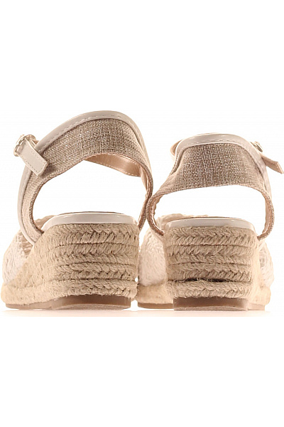 mia & jo Dámské espadrilky na klínku s páskem béžové krajkové textilní letní Velikost 39 | mia & jo | obrázek 4