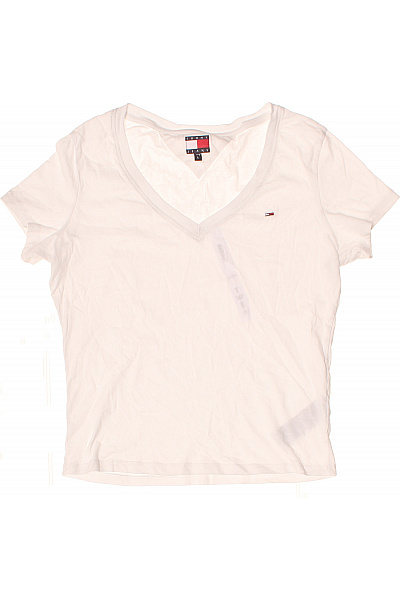 TOMMY HILFIGER dámské tričko s krátkým rukávem basic bílé Vel. L | TOMMY HILFIGER | obrázek 2