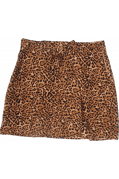 Dámská Leopardí Mini Sukně S Mašlí A Potiskem Velikost 44