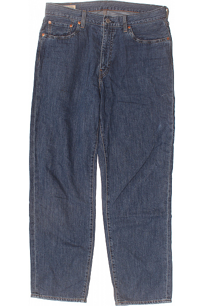 LEVIS Pánské Džíny Modré Rovné S Kapsami Bavlněné Vel. M
