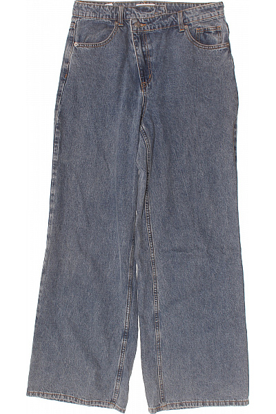 Dámské Džíny Modré Volné Bavlněné široké Velikost EU 29