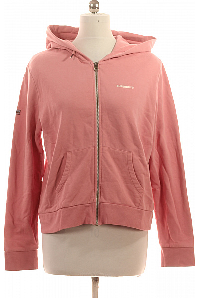 SUPERDRY růžová mikina s kapucí a dlouhým rukávem na zip Velikost 44 | SUPERDRY | obrázek 2