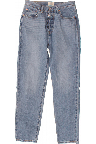 LEVIS Dámské Džíny Modré Bavlněné Rovné S Vysokým Pasem Velikost S