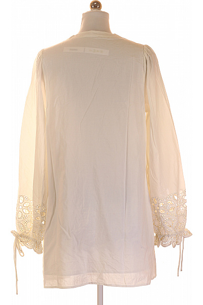 Dámské bavlněné šaty s dlouhým rukávem ažurové boho Vel. 38 | Unimoda | obrázek 2