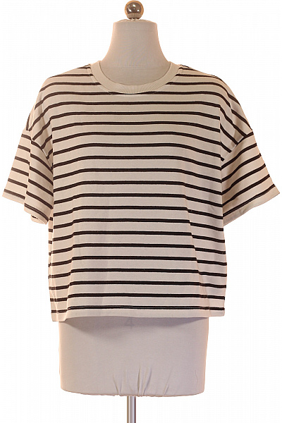 PIECES dámské tričko krátký rukáv pruhované basic oversize Velikost XS | PIECES | obrázek 2