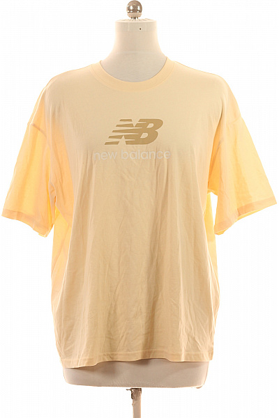 New Balance Dámské Tričko S Krátkým Rukávem A Potiskem žluté Vel. M