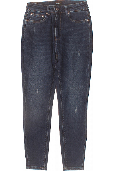 ONLY Dámské Džíny Modré Skinny S Vysokým Pasem Ripped Vel. 28/30