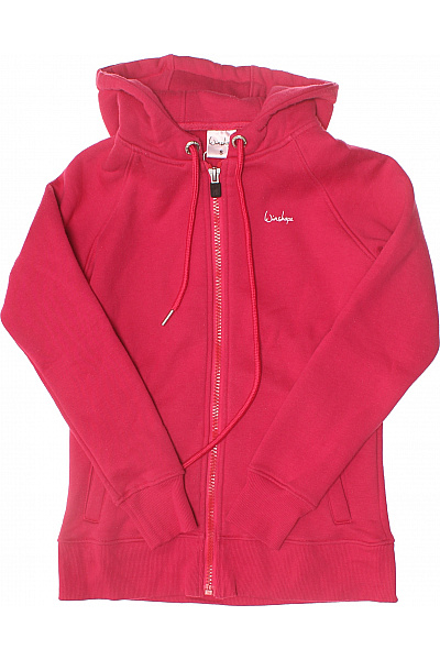 Winshape Dámská Růžová Mikina S Kapucí A Výšivkou Na Zip Velikost S