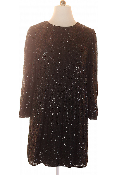 Dámské šaty s dlouhým rukávem třpytivé elegantní večerní Velikost EU 52 | Unimoda | obrázek 2