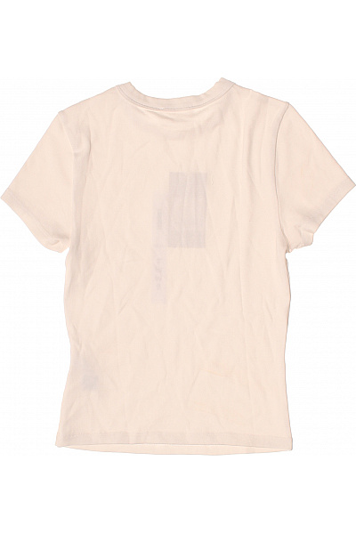 Dámské tričko s krátkým rukávem béžové jednobarevné basic Vel. 36 | Unimoda | obrázek 3