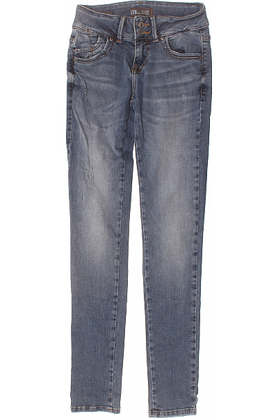LTB Dámské Džíny Skinny Strečové S Dírami Modré Velikost 25/32