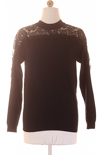 Lasca Dámský černý pletený svetr s krajkou elegantní Vel. 32/34 | Lasca | obrázek 2