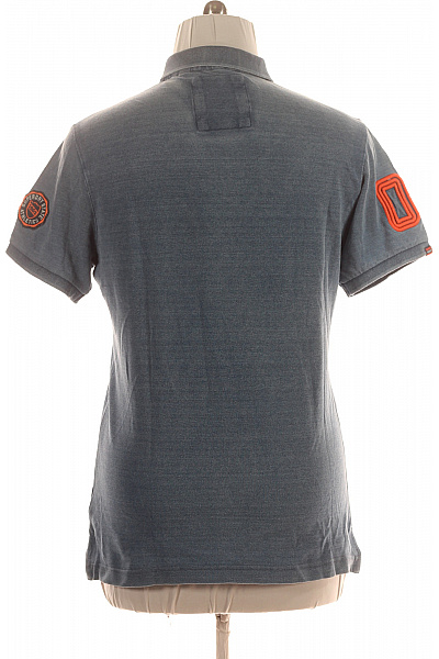 SUPERDRY Pánské modré tričko s krátkým rukávem a límečkem Velikost XL | SUPERDRY | obrázek 2