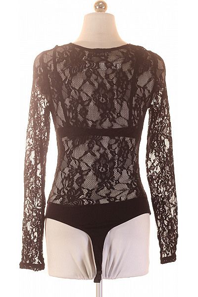 Dámské černé krajkové body s dlouhým rukávem Vel. s | Unimoda | obrázek 3