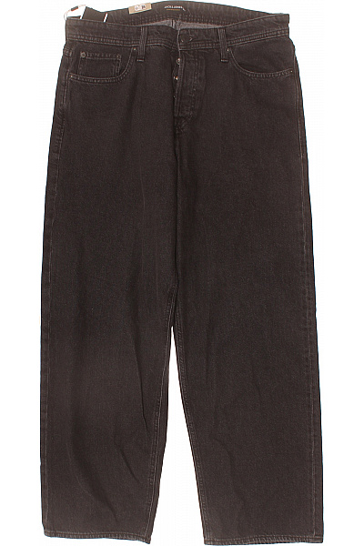 JACK & JONES Pánské Džíny Volné Rovné černé Bavlněné Velikost EU W34