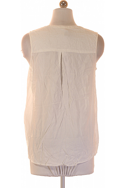 dámské tričko bez rukávů bílé jednobarevné basic Vel. 36 | Unimoda | obrázek 3