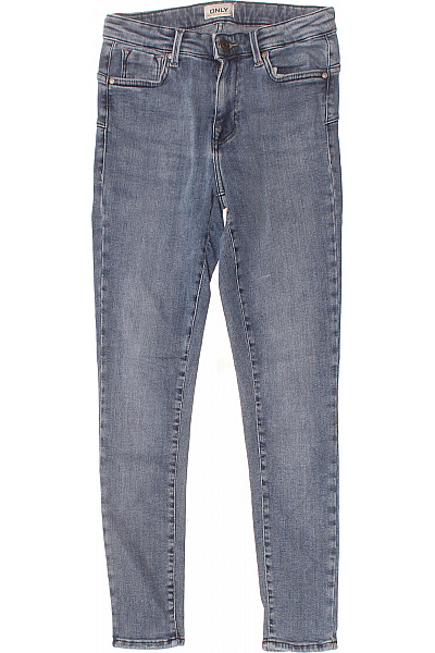 ONLY Dámské Džíny Skinny Strečové S Vysokým Pasem Modré Velikost M/30