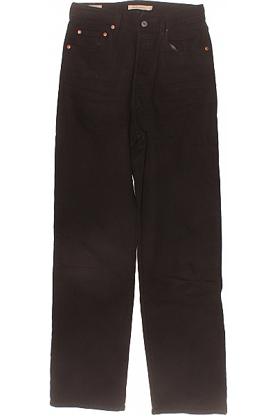 LEVIS Dámské černé Bavlněné Džíny Rovné S Vysokým Pasem Vel. 28