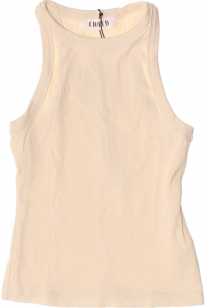 dámské tričko bez rukávů jednobarevné basic tílko Vel. 36 | Unimoda | obrázek 2