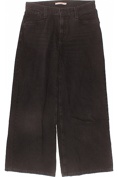 LEVIS Dámské Bavlněné Džíny Volné S Rozparkem černé Velikost 28