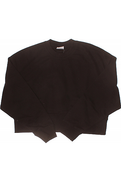 Bershka dámská černá mikina s dlouhým rukávem crewneck Vel. XS | Bershka | obrázek 2