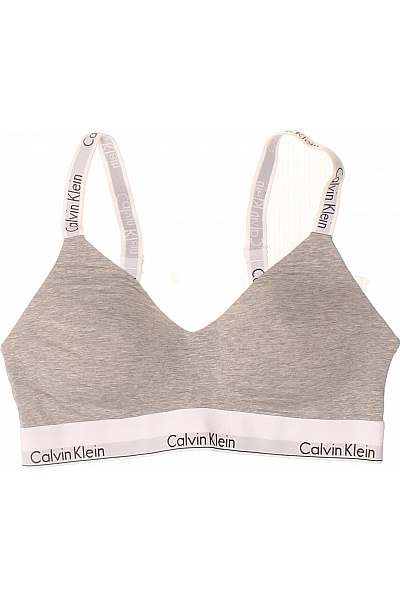 Calvin Klein šedá bavlněná braletová podprsenka trojúhelníková hladká Vel. L | Calvin Klein | obrázek 2