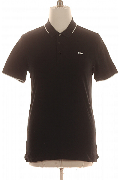 Hugo Boss Pánské černé polo tričko s krátkým rukávem a nápisem Velikost L | Hugo Boss | obrázek 2