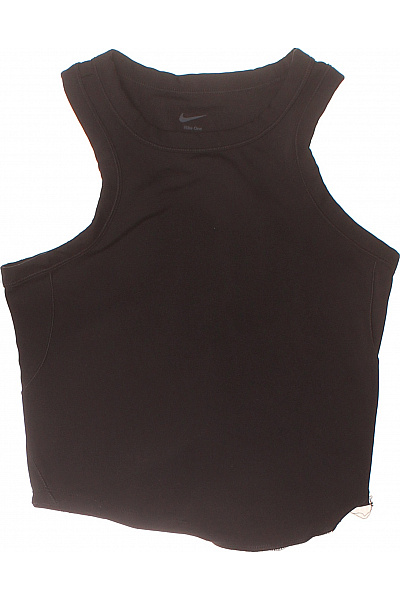 Nike Dámské černé Tílko Bez Rukávů Fitness Crop Top Vel. S