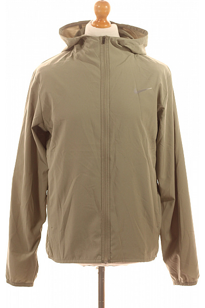 Nike Pánská Bunda S Kapucí Na Běhání Lehká Khaki Velikost M