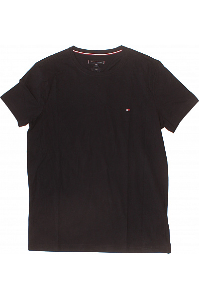 TOMMY HILFIGER Pánské černé tričko s krátkým rukávem basic Vel. l | TOMMY HILFIGER | obrázek 2