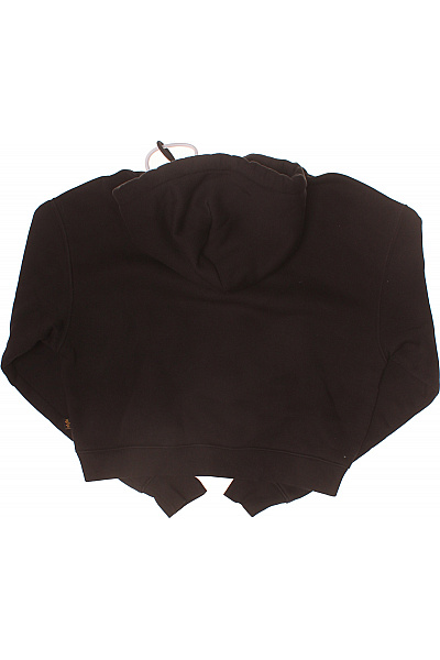Alpha Industries dámská černá mikina s kapucí a potiskem crop Vel. s | Alpha Industries | obrázek 3