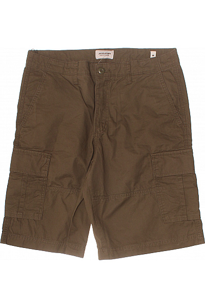 JACK & JONES Pánské bavlněné cargo kraťasy volnočasové hnědé s kapsami Vel. m | JACK & JONES | obrázek 2