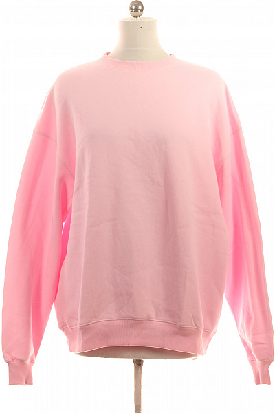 OH APRIL dámská růžová bavlněná mikina s dlouhým rukávem crewneck oversized jednobarevná Vel. M | OH APRIL | obrázek 2