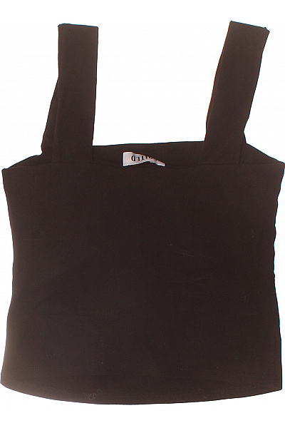 dámské černé tílko bez rukávů basic crop top Vel. 36 | Unimoda | obrázek 2