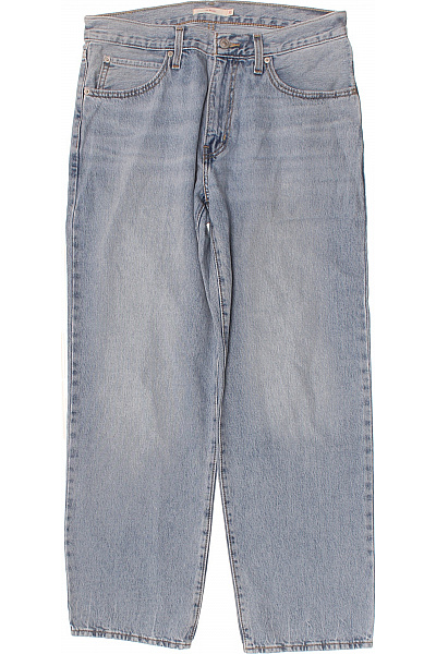 LEVIS Dámské Džíny Modré Volné Rovné Seprané S Kapsami Velikost 30