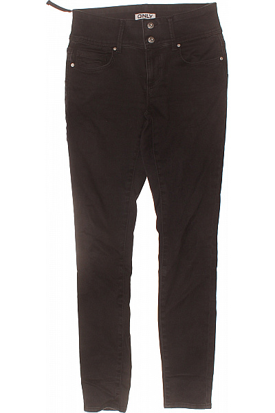 ONLY Dámské černé Strečové Skinny Džíny S Vysokým Pasem Velikost 32