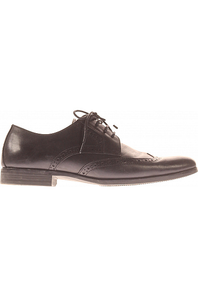 LAWRENCE GREY Pánské černé Elegantní šněrovací Polobotky Vel. 41