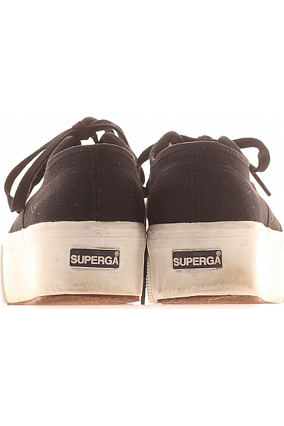 Superga černé plátěné tenisky na platformě šněrovací volnočasové Velikost 37 | Superga | obrázek 4