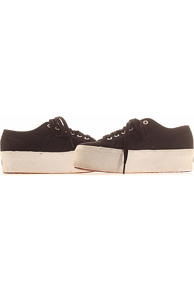Superga černé plátěné tenisky na platformě šněrovací volnočasové Velikost 37 | Superga | obrázek 5