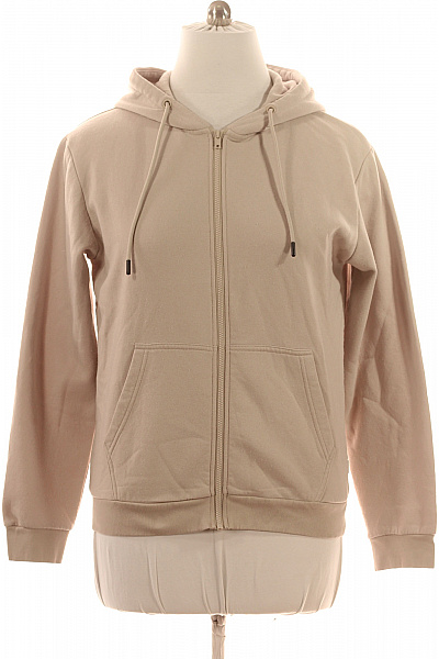 JACK & JONES Pánská Béžová Mikina S Kapucí A Dlouhým Rukávem Na Zip Velikost L