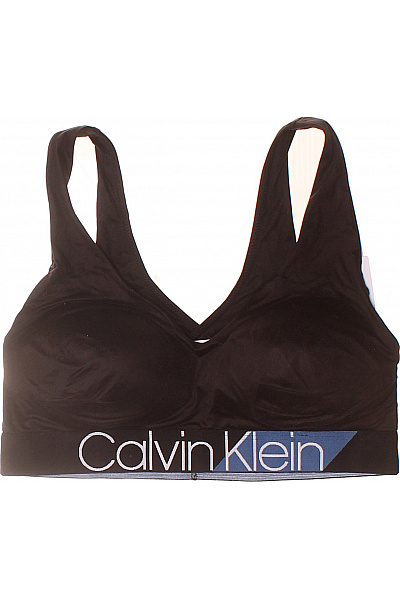 Calvin Klein černá Hladká Bezešvá Podprsenka Crop Top Velikost L