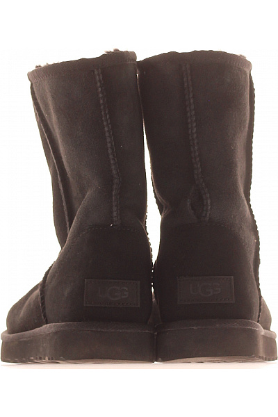 UGG Dámské černé kožené kozačky s kožíškem zimní volnočasové Velikost 38 | UGG | obrázek 4